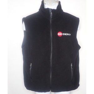 Coca Cola‎ Energy Fleece Vest Mens M Advertising Employee Logo Embroidered